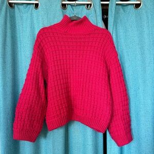 H&M Hot Pink Chunky Knit Sweater